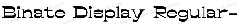Binate Display Regular字体转换